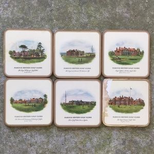 Set of 6 Famous British Golf Course Coasters